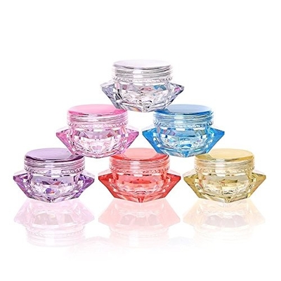 piccoli barattoli crema cosmetici di plastica 5ml con il portatile riutilizzabile dei coperchi