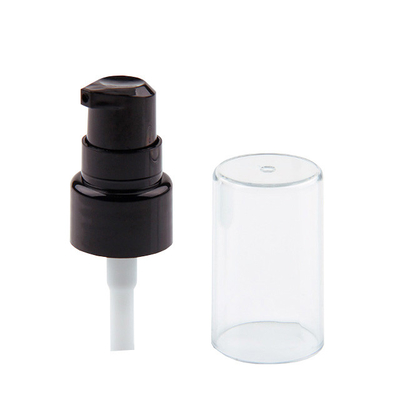 Pompa cosmetica nera 20MM liscia della lozione con la chiara copertura completa