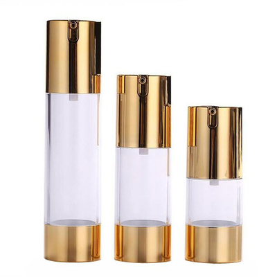 Bottiglie senz'aria di plastica della pompa dell'asse 50ml 30ml 15ml per i cosmetici
