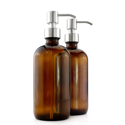 Bottiglie della lozione di vetro di 500ML Brown con l'erogatore della pompa di 28mm