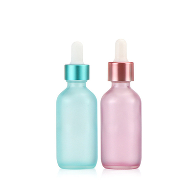 Bottiglia di olio essenziale vuota del contagoccia di vetro rosa blu trasparente dei semi 30ml