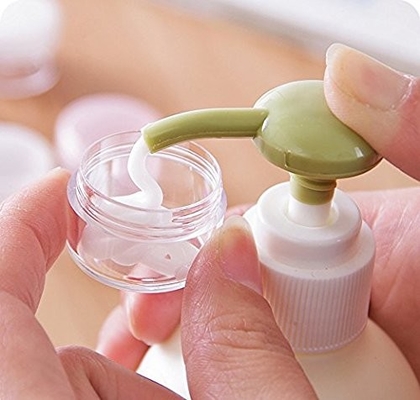5 grammi del campione di contenitori di plastica dei barattoli con i coperchi a perfetta tenuta