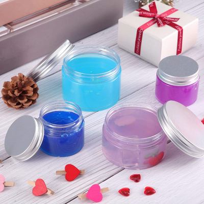 Chiari 4 barattoli cosmetici di plastica a 2,13 pollici di Oz con i coperchi con i coperchi a perfetta tenuta
