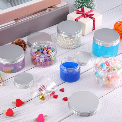 Chiari 4 barattoli cosmetici di plastica a 2,13 pollici di Oz con i coperchi con i coperchi a perfetta tenuta