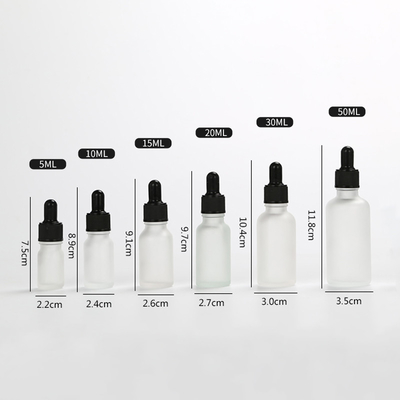 Bottiglie di olio essenziale di vetro glassate multi capacità del contagoccia 5ml 10ml
