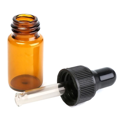 l'olio essenziale 5ml imbottiglia le piccole bottiglie di vetro del contagoccia di Brown