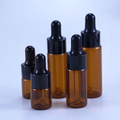 Bottiglia di vetro del contagoccia dei cosmetici 10ml 15ml 20ml Brown per olio essenziale