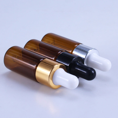Bottiglia di vetro del contagoccia dei cosmetici 10ml 15ml 20ml Brown per olio essenziale