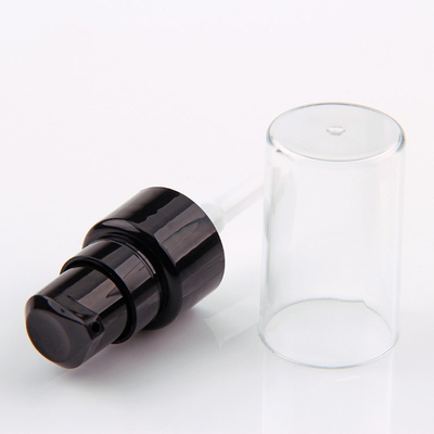 Pompa cosmetica nera 20MM liscia della lozione con la chiara copertura completa