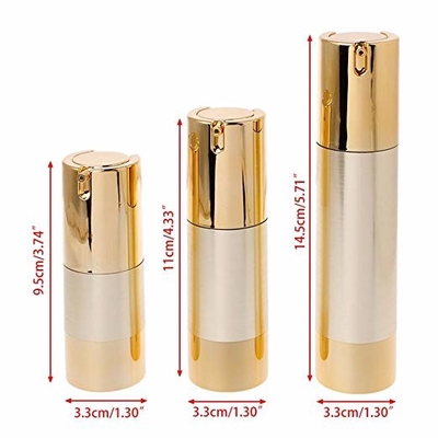 La pompa senz'aria del piccolo oro tecnico UV imbottiglia 15ml 30ml 50ml