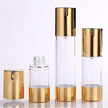 Bottiglie senz'aria di plastica della pompa dell'asse 50ml 30ml 15ml per i cosmetici