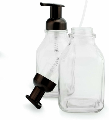 La pompa della lozione dell'ANIMALE DOMESTICO 500ml del nero di LinDeer imbottiglia trasparente