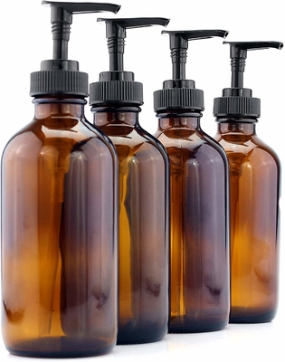 Bottiglia di plastica della lozione di Brown 500ml dell'ANIMALE DOMESTICO con la pompa nera di 28MM
