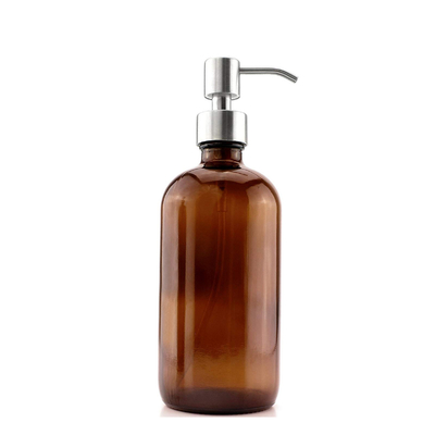 Bottiglie della lozione di vetro di 500ML Brown con l'erogatore della pompa di 28mm