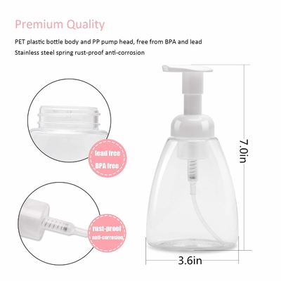 Bottiglie di plastica vuote trasparenti della lozione 500ml con la pompa 28mm