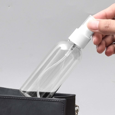 Barattoli cosmetici di plastica 100ml dell'ANIMALE DOMESTICO trasparente con la pompa di 24mm