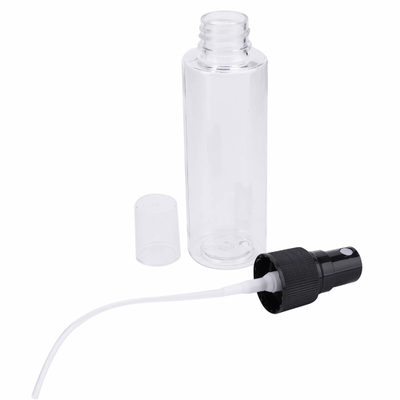 Barattoli cosmetici di plastica 100ml dell'ANIMALE DOMESTICO trasparente con la pompa di 24mm